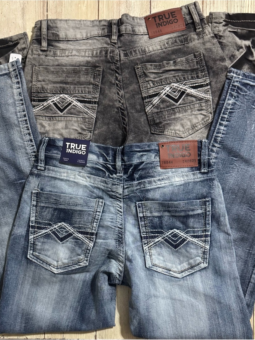 NWT 2 pair bundle 28x30 straight leg denim jeans Men’s Indigo Blue black